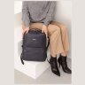 Кожаный городской женский рюкзак темно-синего на молнии BlankNote Cooper 78922 - 4