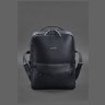 Кожаный городской женский рюкзак темно-синего на молнии BlankNote Cooper 78922 - 1
