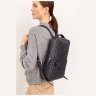 Кожаный городской женский рюкзак темно-синего на молнии BlankNote Cooper 78922 - 7