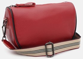 Жіноча шкіряна сумка на плече бордового кольору Borsa Leather (59122)