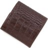 Кожаный женский кошелек коричневого цвета с тиснением Tony Bellucci (12434) - 3