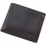 Мужское портмоне из мягкой телячьей кожи черного цвета Bond Non (10890) - 1