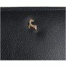 Женский кошелек из фактурной кожи черного цвета с золотистой фурнитурой Ashwood 69622 - 13