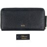 Жіночий гаманець із фактурної шкіри чорного кольору із золотистою фурнітурою Ashwood 69622 - 17