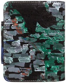 Шкіряний жіночий гаманець вертикального типу з яскравим принтом Desisan 80223