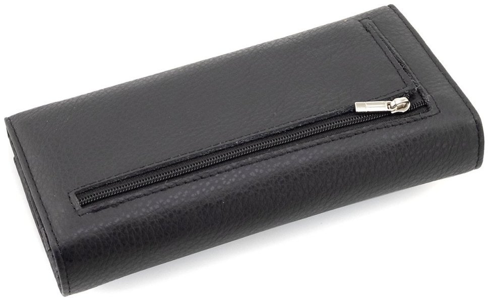 Кожаный женский кошелек в черном цвете c магнитной застежкой ST Leather 90823 фото №3 Кожаный женский кошелек в черном цвете c магнитной застежкой ST Leather 90823 modnotak фото №3