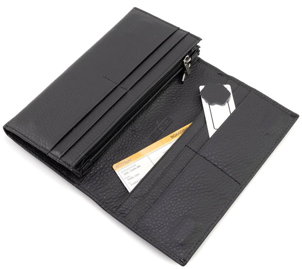 Кожаный женский кошелек в черном цвете c магнитной застежкой ST Leather 90823 фото №7 Кожаный женский кошелек в черном цвете c магнитной застежкой ST Leather 90823 modnotak фото №7