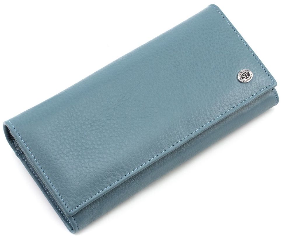 Кожаный женский кошелек бирюзового цвета ST Leather (16810)