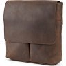 Мужская сумка на плечо из винтажной кожи коричневого цвета SHVIGEL (00998) - 2
