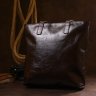 Коричнева жіноча сумка-шоппер із натуральної шкіри високої якості Shvigel (16370) - 8