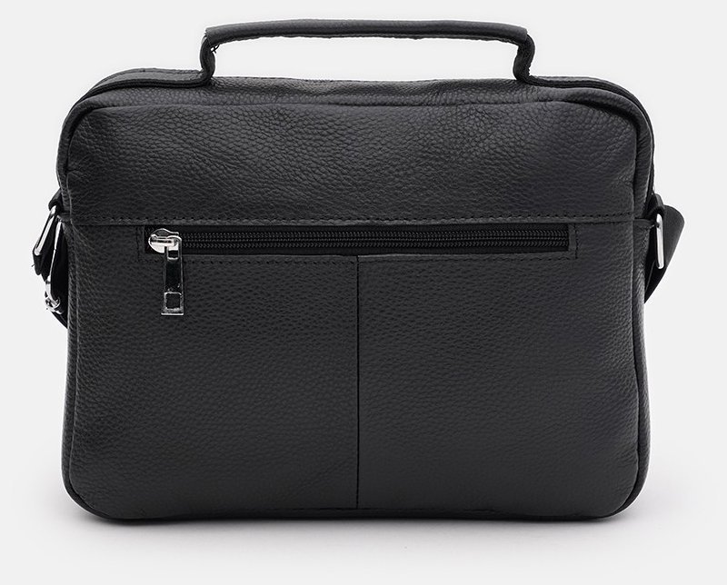 Мужская горизонтальная сумка-барсетка среднего размера из натуральной кожи Borsa Leather 71523