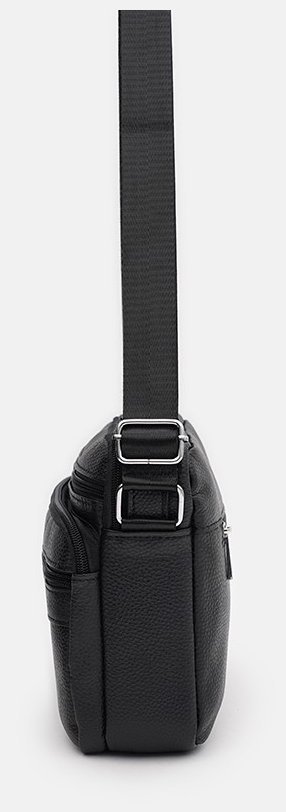 Мужская горизонтальная сумка-барсетка среднего размера из натуральной кожи Borsa Leather 71523