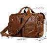 Шкіряна чоловіча сумка - рюкзак рудого кольору VINTAGE STYLE (14353) - 3