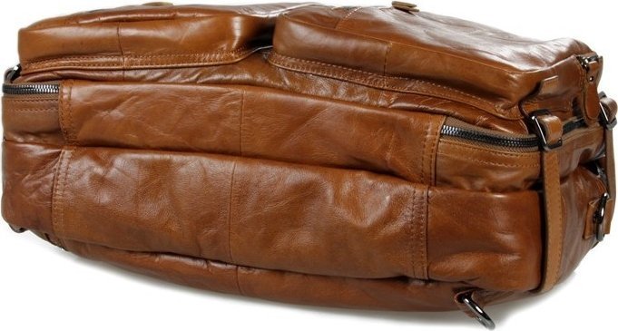 Кожаная мужская сумка - рюкзак рыжего цвета VINTAGE STYLE (14353) modnotak фото №7