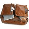 Шкіряна чоловіча сумка - рюкзак рудого кольору VINTAGE STYLE (14353) - 9