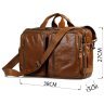 Кожаная мужская сумка - рюкзак рыжего цвета VINTAGE STYLE (14353) - 11
