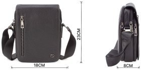 Мужская наплечная сумка из натуральной кожи высокого качества H.T Leather (21582)