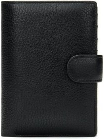 Черное мужское портмоне среднего размера из натуральной кожи Vintage (2414927)