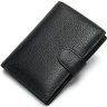 Черное мужское портмоне среднего размера из натуральной кожи Vintage (2414927) - 6