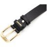 Женский ремень из итальянской кожи с пряжкой золотого цвета Gherardini 30124 черный фото №2 Женский ремень из итальянской кожи с пряжкой золотого цвета Gherardini 30124 черный modnotak фото - 2