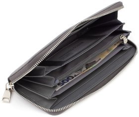 Вместительный кожаный кошелек на молнии Marco Coverna (18021)