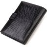 Вертикальний чоловічий гаманець середнього розміру з натуральної шкіри з тисненням CANPELLINI (2463223) - 2