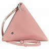 Кожаная женская сумка-косметичка розового цвета BlankNote Пирамида (12717) - 1