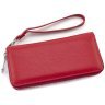 Горизонтальний жіночий гаманець з натуральної шкіри червоного кольору на блискавці ST Leather 73823 - 4