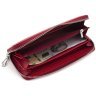 Горизонтальний жіночий гаманець з натуральної шкіри червоного кольору на блискавці ST Leather 73823 - 5