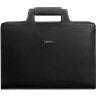 Класическая кожаная сумка черного цвета для ноутбука и документов BlankNote (12788) - 3