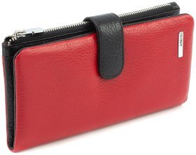 Зручний жіночий гаманець червоного кольору з відділенням для телефону - KARYA (17579)