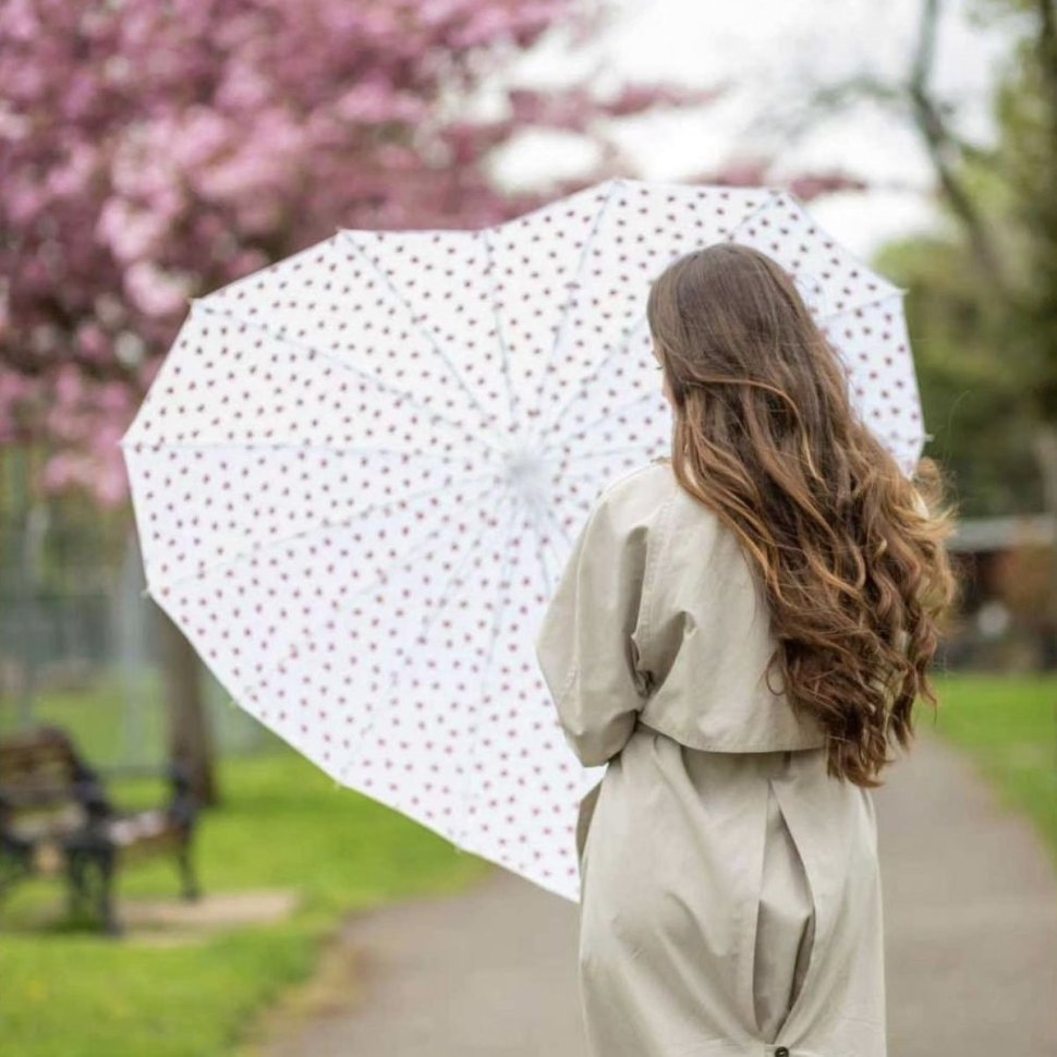 Женский зонт-трость Fulton L909-041031 Heart Walker-1 Mini Hearts (Белый с принтом сердечек, меняющий цвет) 94323 фото №3 Женский зонт-трость Fulton L909-041031 Heart Walker-1 Mini Hearts (Белый с принтом сердечек, меняющий цвет) 94323 modnotak фото №3