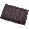 Коричневий гаманець з натуральної шкіри з тисненням під змію Tony Bellucci (10753) - 4