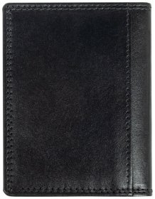 Кожаный мужской картхолдер черного цвета Ashwood 94423