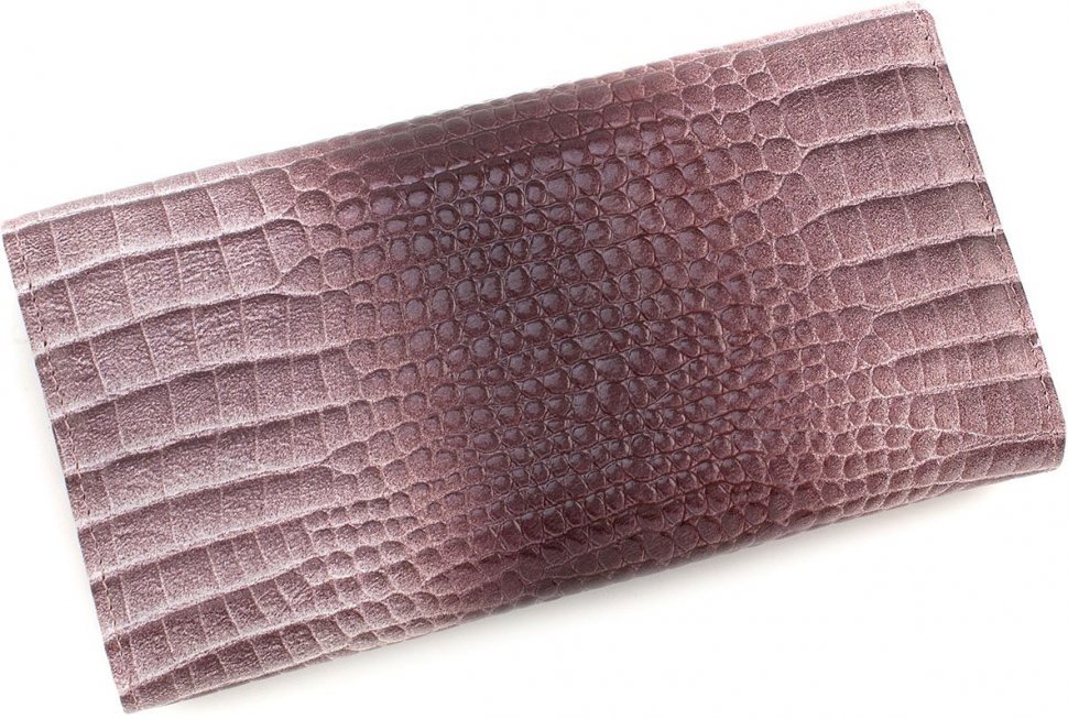 Молодежный кошелек из натуральной кожи фиолетового цвета KARYA (1060-505)