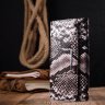 Женский вместительный кожаный кошелек с принтом под змею KARYA (2421009) - 8