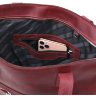 Бордовая женская сумка-шоппер из качественной винтажной кожи Shvigel (16350) - 6