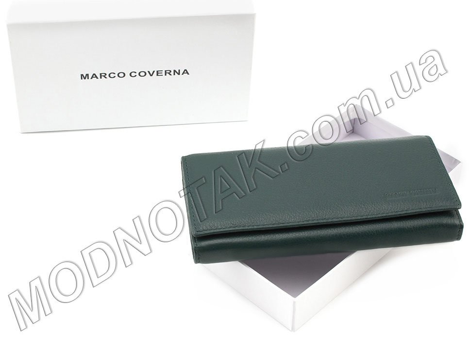 Среднего размера кожаный кошелек на магните Marco Coverna (17735)