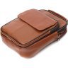 Мужская сумка-барсетка небольшого размера из натуральной кожи коричневого цвета Vintage 2421951 - 3