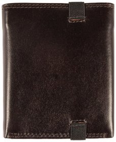 Мужской кошелек из натуральной гладкой кожи на резинке с RFID-защитой Ashwood 1265 VT коричневого цвета 95423