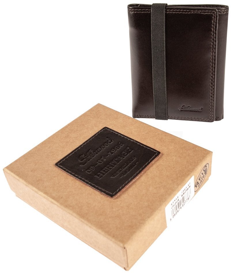 Мужской кошелек из натуральной гладкой кожи на резинке с RFID-защитой Ashwood 1265 VT коричневого цвета 95423 фото №7 Мужской кошелек из натуральной гладкой кожи на резинке с RFID-защитой Ashwood 1265 VT коричневого цвета 95423 modnotak фото №7