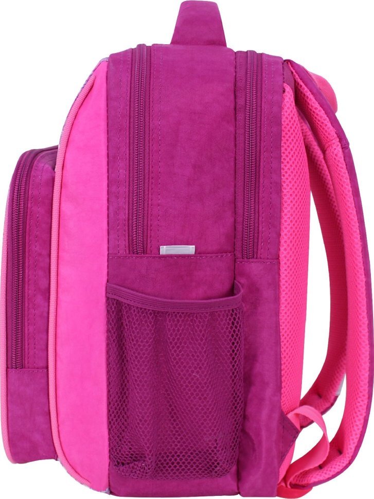 Шкільний рюкзак для дівчаток малинового кольору з принтом єдинорога Bagland 55523