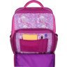 Школьный рюкзак для девочек малинового цвета с принтом единорога Bagland 55523 - 4