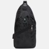 Черная мужская сумка-рюкзак из текстиля с принтом Monsen (19427) - 2