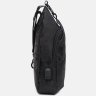 Черная мужская сумка-рюкзак из текстиля с принтом Monsen (19427) - 4