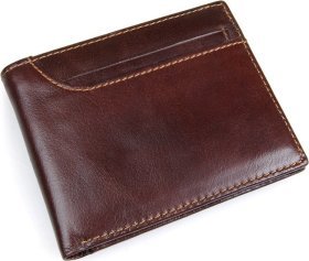 Коричневое мужское портмоне из натуральной кожи без фиксации Vintage (2414374)