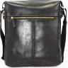 Классическая наплечная сумка планшет из гладкой кожи черного цвета VATTO (11864) - 11