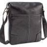 Классическая наплечная сумка планшет из гладкой кожи черного цвета VATTO (11864) - 1