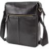 Класична наплічна сумка планшет з гладкої шкіри чорного кольору VATTO (11864) - 3