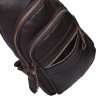 Мужская сумка-слинг в коричневом цвете из натуральной кожи с выраженной фактурой Keizer (19344) - 6